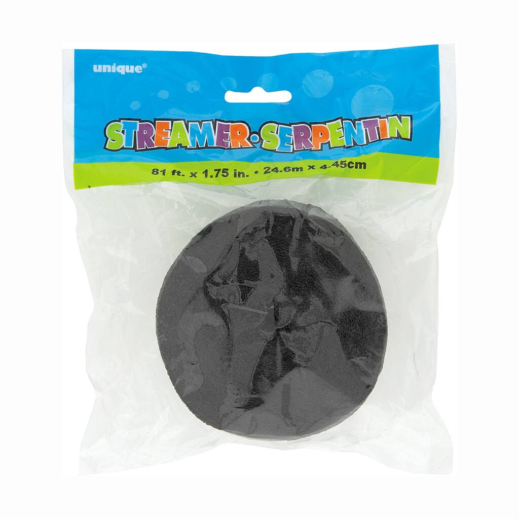 Black Crepe Paper Party Streamers Black Party Decorations